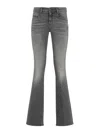 Diesel Five-pocket Design Flared Jeans In Gray