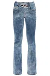 Diesel Crystal Logo Washed Flared Jeans