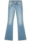 Diesel Whisper Low Waist Slim Leg Flared Jeans In Blue
