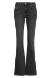 Diesel Blue Bootcut Mid Rise Jeans In Black