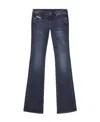 Diesel 1969 D-ebbey Low-rise Flared Jeans In Black