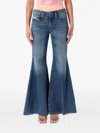 Diesel 1970 D-bleess Flared Cotton Jeans In Blue