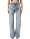 Diesel Women 1971 D-sent Jeans With Distressed Effect In Animal Print
