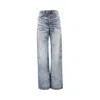 Diesel Relaxed Fit Wide Leg Trousers With Pockets In Blue