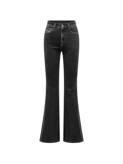 Diesel 1973 D-partt High-waisted Bootcut Jeans In Black