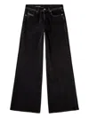 Diesel 1978 D-akemi 09n89 Cotton-blend Jeans In Black