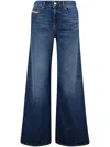 Diesel 'd-sire 1996' Blue Jeans With Wide Leg And Logo Patch On The Rear In Blue