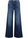 Diesel 'd-sire 1996' Blue Jeans With Wide Leg And Logo Patch On The Rear In Blue