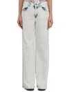 Diesel Wide-leg High-waist Jeans With Light Wash