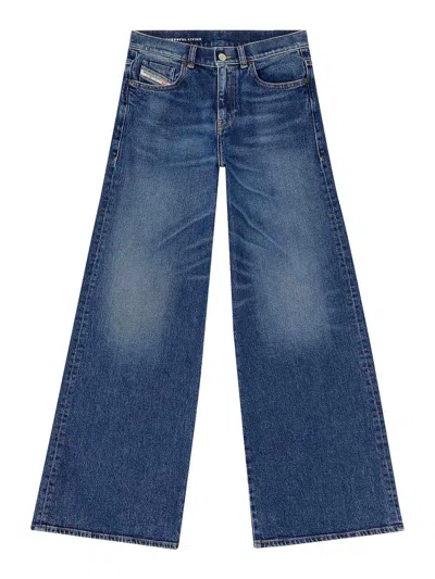 Diesel 1978 D-akemi Flared Jeans In Blue