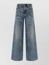 Diesel 1978 D-akemi-fsh Denim Trousers In Animal Print