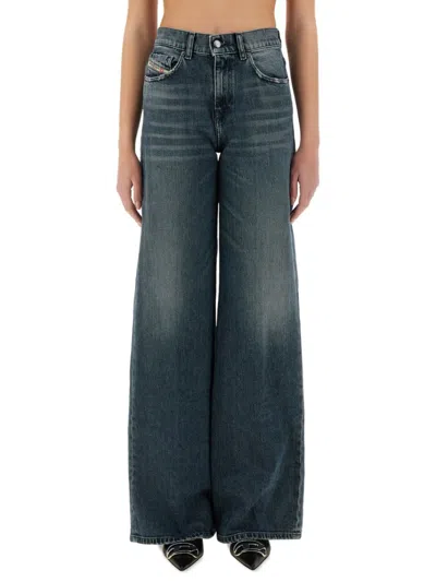 Diesel Blue Flare 1978 D-akemi 007y7 Jeans In Navy