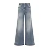 Diesel High-waisted Wide-leg Jeans With Vintage Wash