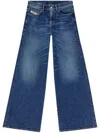 Diesel Womens 01 1996 D-sire Wide-leg Denim Jeans In Blue