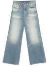 Diesel Jeans Gamba Larga In Blue