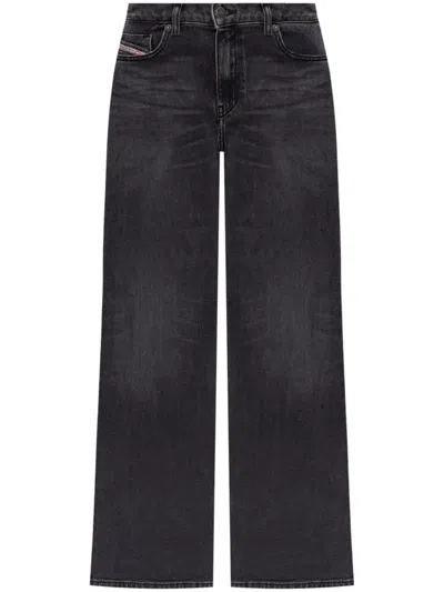 Diesel 1978 D-akemi Wide Leg Jeans In Black