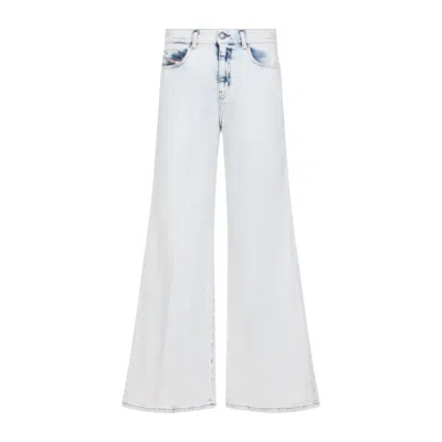 Diesel 1978 D-akemi Light Blue Cotton Jeans In White