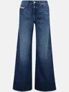 Diesel 'd-sire 1996' Blue Jeans With Wide Leg And Logo Patch On The Rear In Blue