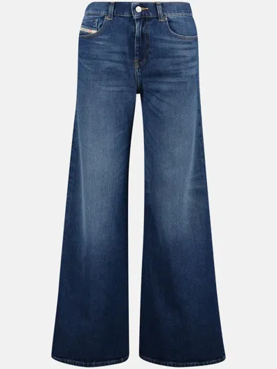 Diesel 1978 D-akemi Wide-leg Jeans In Blue