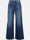 Diesel D-sire 1996 Blue Jeans With Wide Leg And Logo Patch On The Rear In Denim Woman In Blue