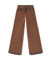 Diesel 1978 D-akemi Wide-legged Jeans In Brown