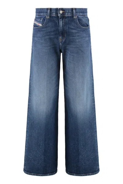 Diesel 1978 D-akemi High-rise Flared Jeans In Blue