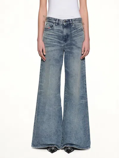 Diesel 1978 D-akemi-fsh Wide Jeans In Blue
