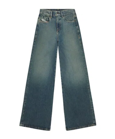 Diesel 1978 High-waisted Flared Jeans In Blue