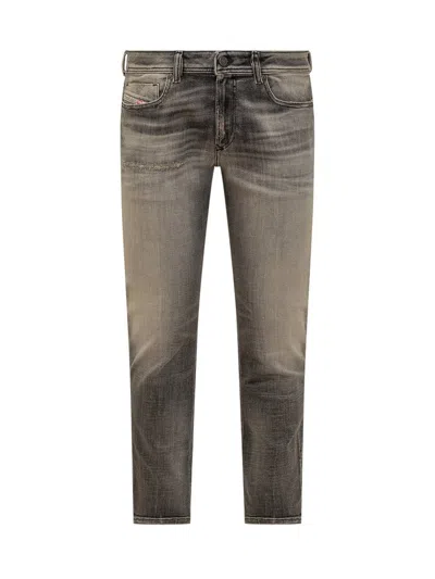 Diesel 1979 Sleenker Distressed Jeans In Black