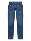 Diesel Slim-fit Distressed Denim Pants With Vintage Wash