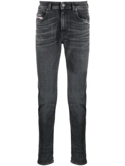 Diesel Stretch Cotton Skinny Jeans In Gray