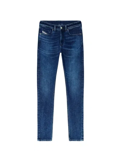 Diesel Belt Loops Five-pocket Jeans With Button-and-zip Closure In Blue