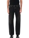 Diesel 1980 D-eeper Trousers Belt Loops In Wash Black