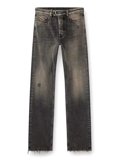 Diesel 1980 D-eeper Washed Denim Pants In Black