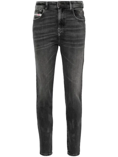 Diesel 1984 Slandy-high 09h87 Skinny Jeans In Grey