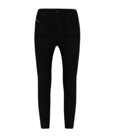 Diesel 1984 Slandy-high Fitted Jeans In Black