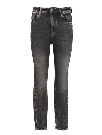 Diesel 1984 Slandy-high Jeans Grey In Black