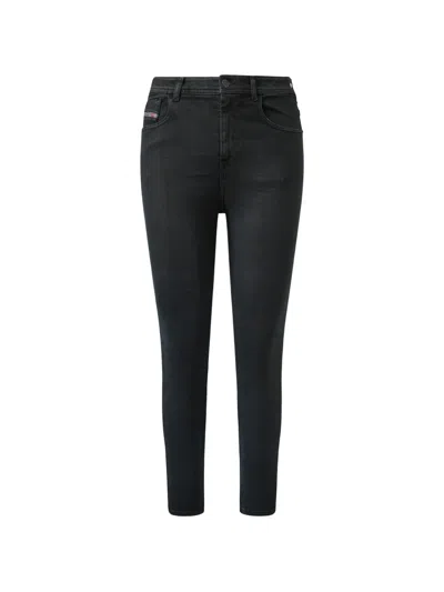 Diesel 1984 Slandy High-waisted Jeans In Black
