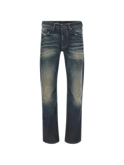 Diesel 1985 Larkee Jeans Belt Loops Contrast Stitching In Blue