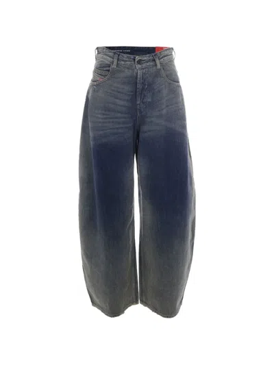 Diesel 1987 D-khelz High-waist Jeans In Blue
