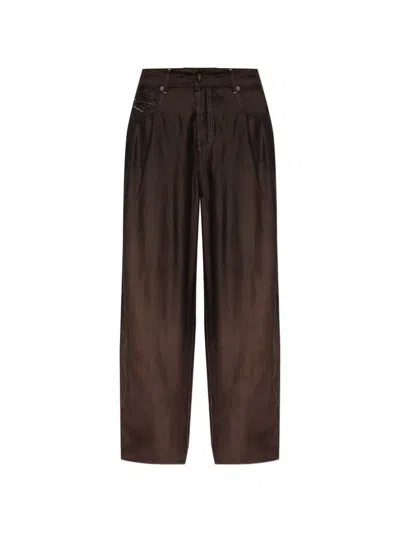 Diesel 1987 D-khelz-bs Wide-leg Jeans In Black