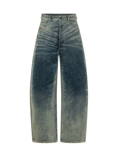 Diesel 1987 D-khelz-s Denim Jeans In Blue