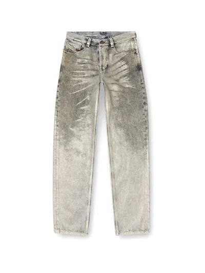 Diesel 1988 D-ark Cotton Jeans With Laminated Effect In Multicolor