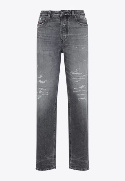 Diesel 1988 D-ark Distressed Jeans In Gray