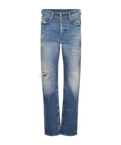DIESEL DIESEL 1988 D-ARK DISTRESSED STRAIGHT LEG JEANS