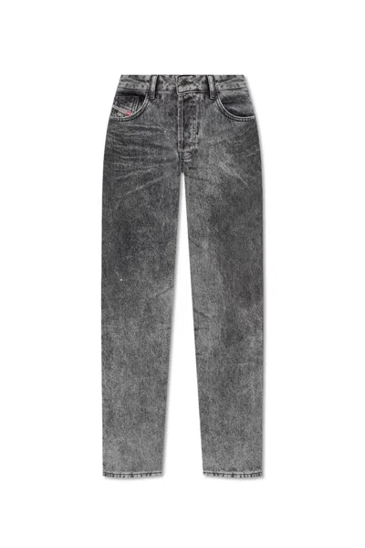 Diesel Straight Fit Trousers Faded Wash In Grey