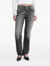 Diesel 1989 D-mine 09l53 Faded Jeans In Gray