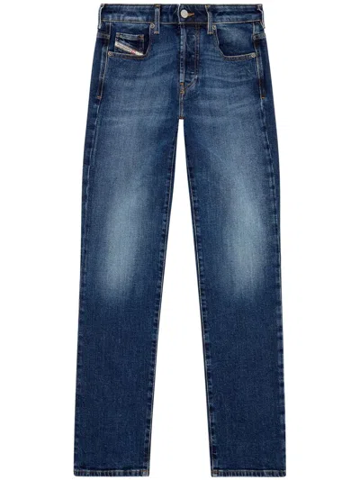Diesel D-mine 1989 Mid-rise Slim-cut Jeans In 01