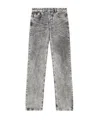 Diesel Straight Fit Trousers Faded Wash In Gray