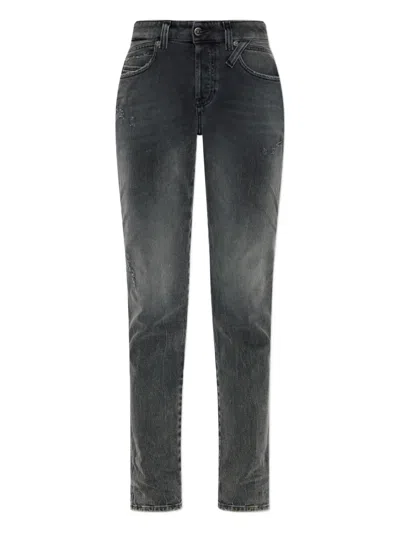 Diesel 1992 D-jiann Distressed-detailed Jeans In Black